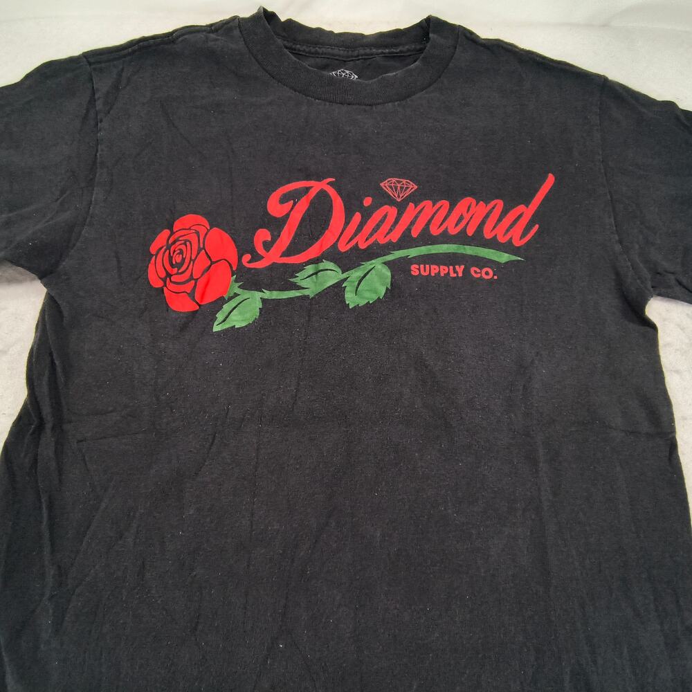 Diamond Supply Co Graphic Crew Neck Short Sleeve Shirt Mens Size Small S Black